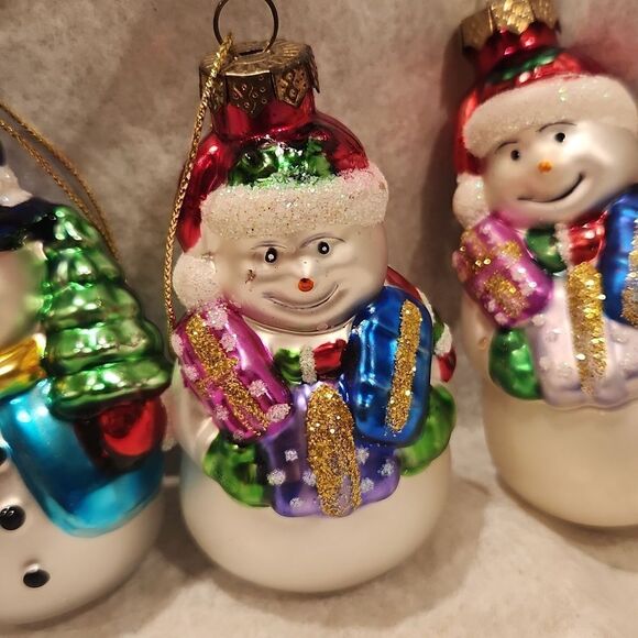 Snowman Christmas Ornaments Set of 4 - Picture 4 of 5